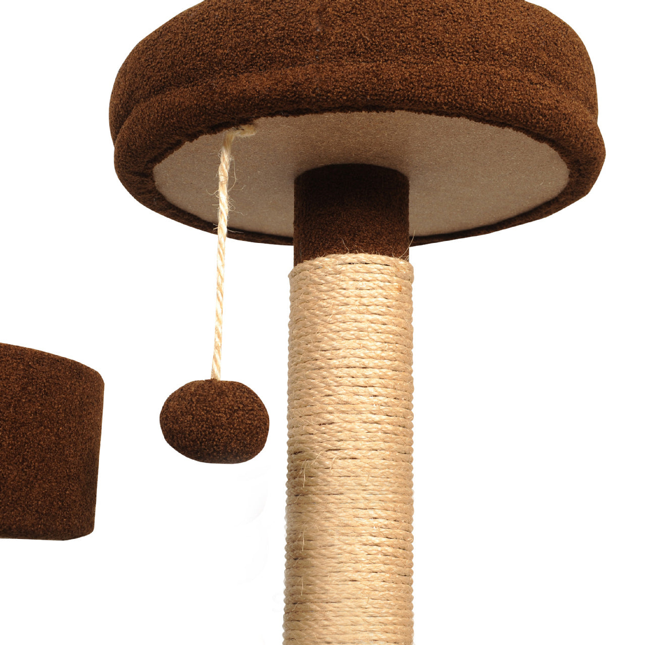 Chocolate long plush medium cat tree