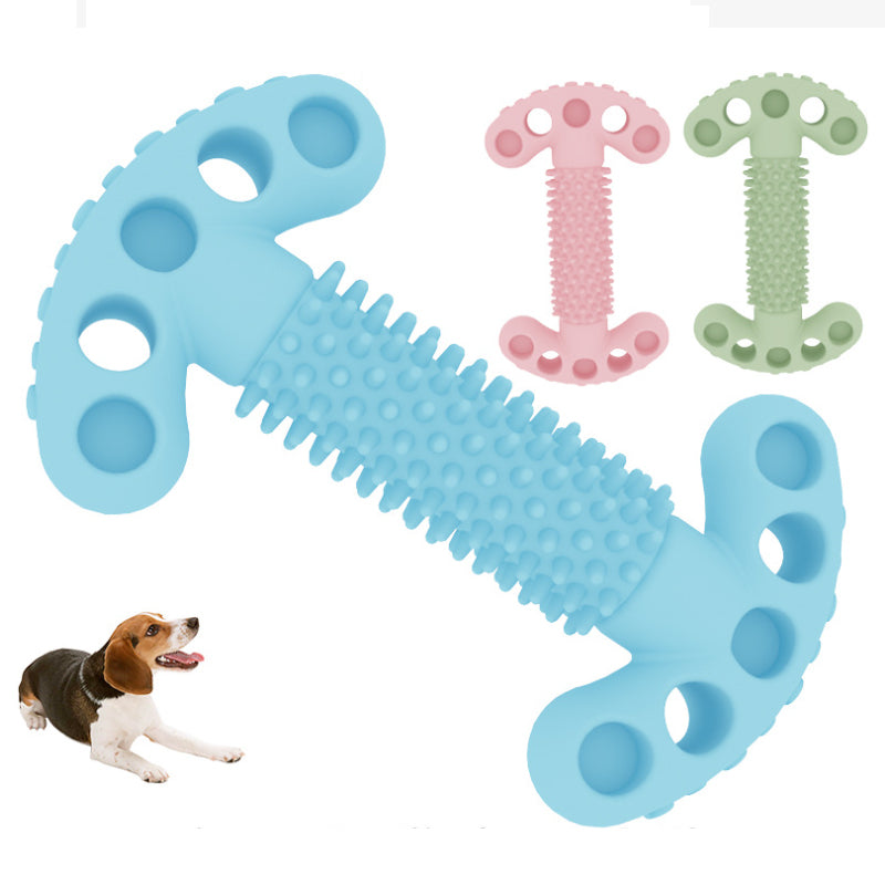 TPR "T" Shape Chewing Toothbrush Dog Toys