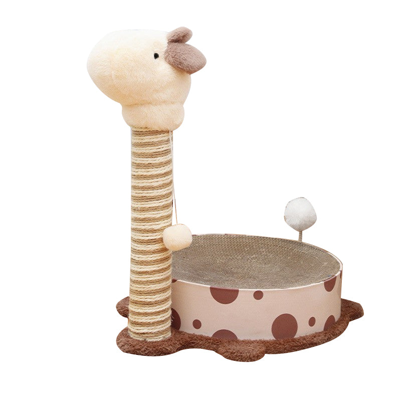 Giraffe-shaped cat scratching post