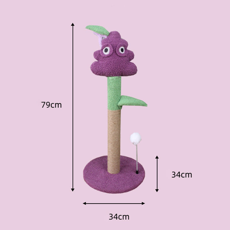 Purple grape cat scratching stand