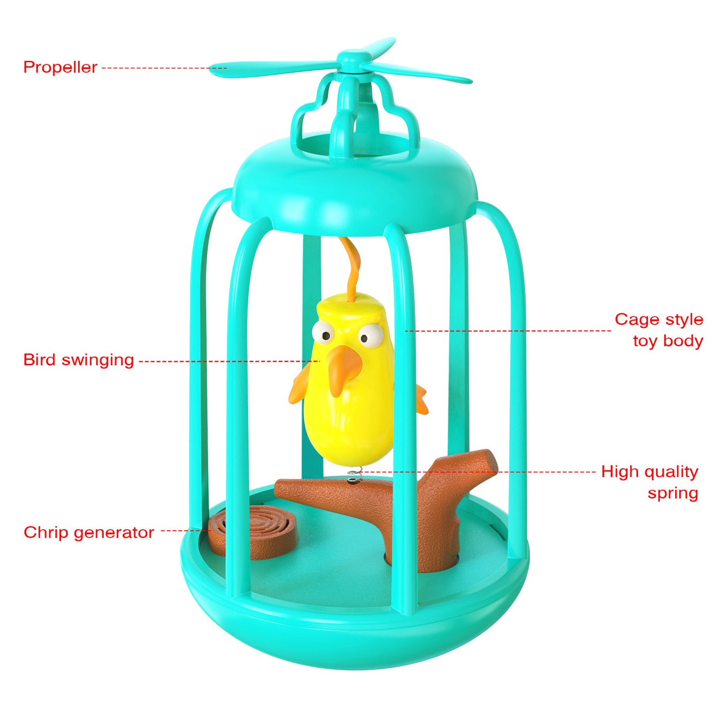 Birdcage cat toys