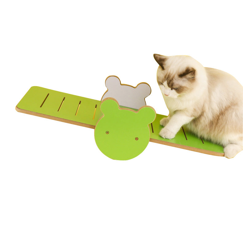 Pet playing toy cat seesaw