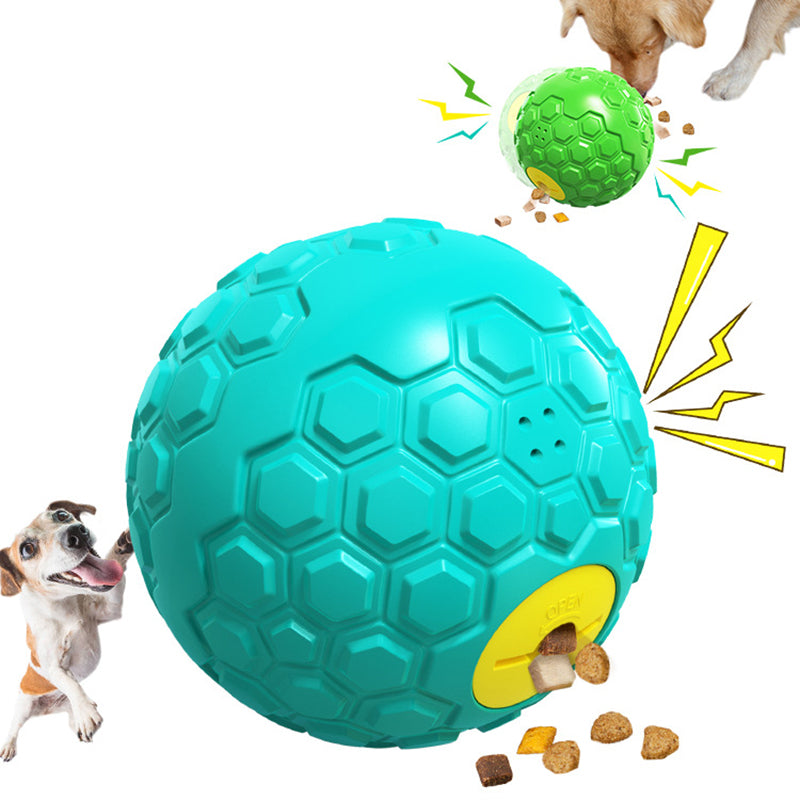 Dog chew ball with feeding function