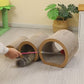 Corrugated paper tunnel cat scratching stand