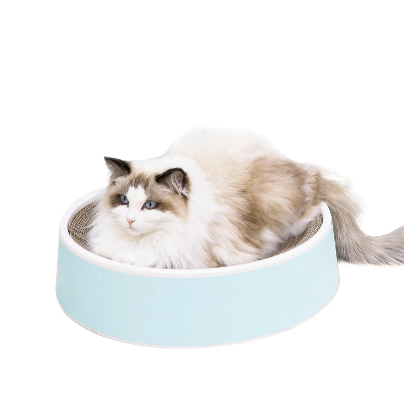 Corrugated paper cat scratching bed