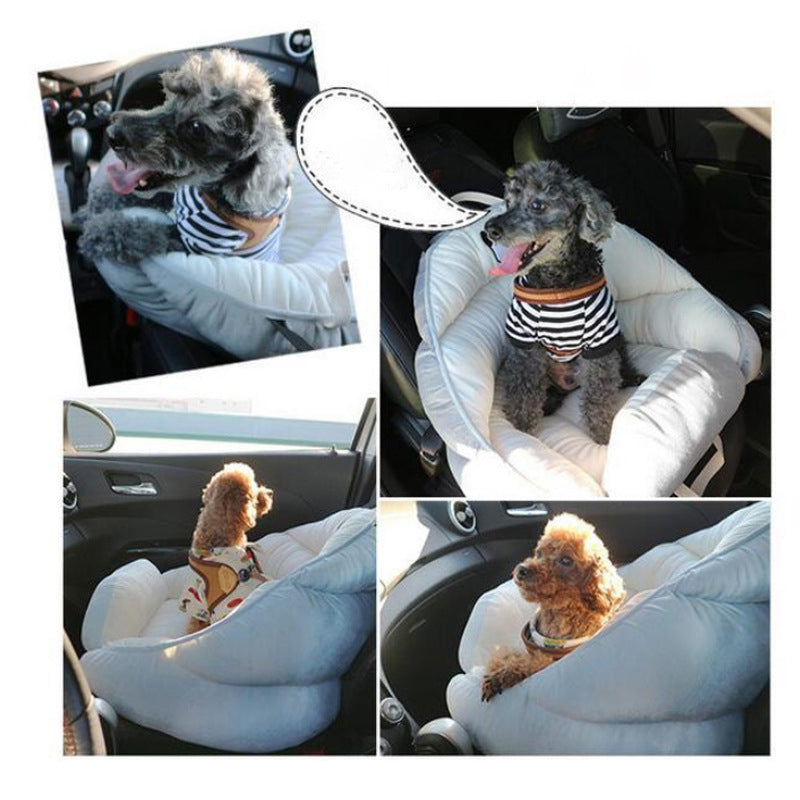 High-back pet car seat