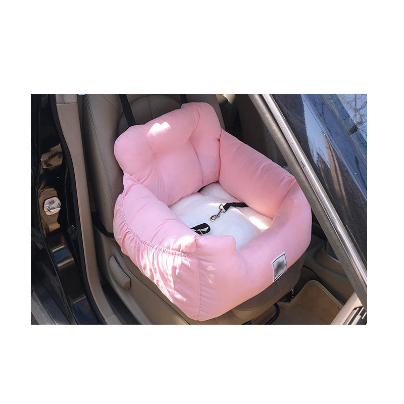 Suede pet safety seat