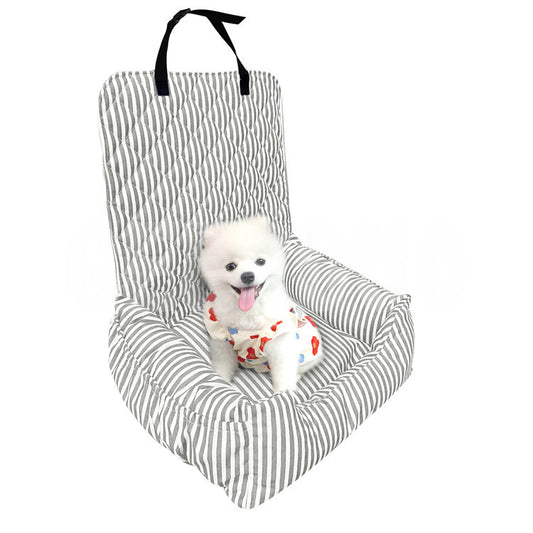 Japanese style striped pet car seat