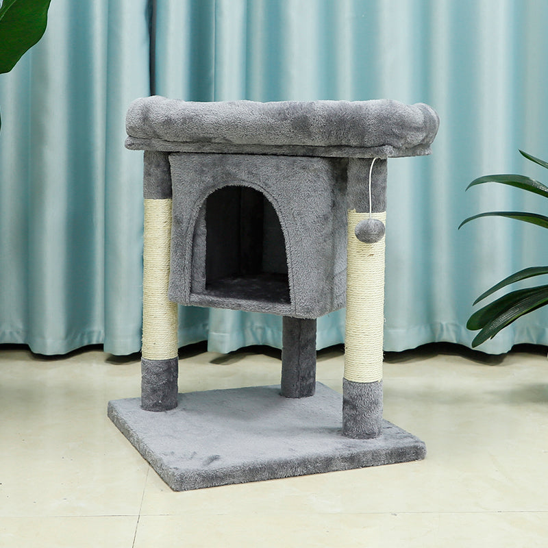 24 inches Faux Fur Cat Tree & Condo