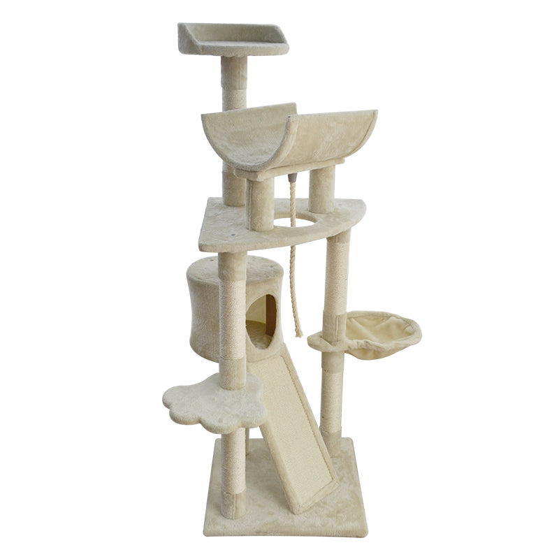 56-inch chic multifunctional cat tree