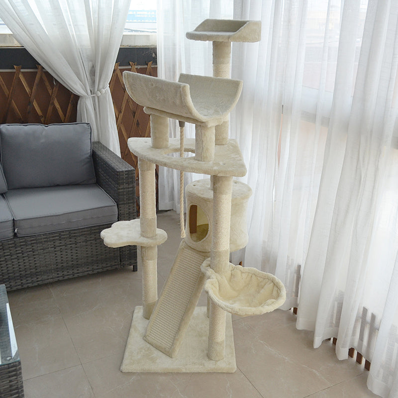 56-inch chic multifunctional cat tree