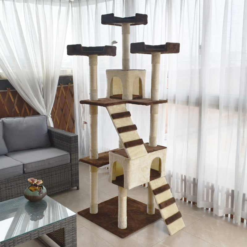 72-inch deluxe multiple perches cat tree