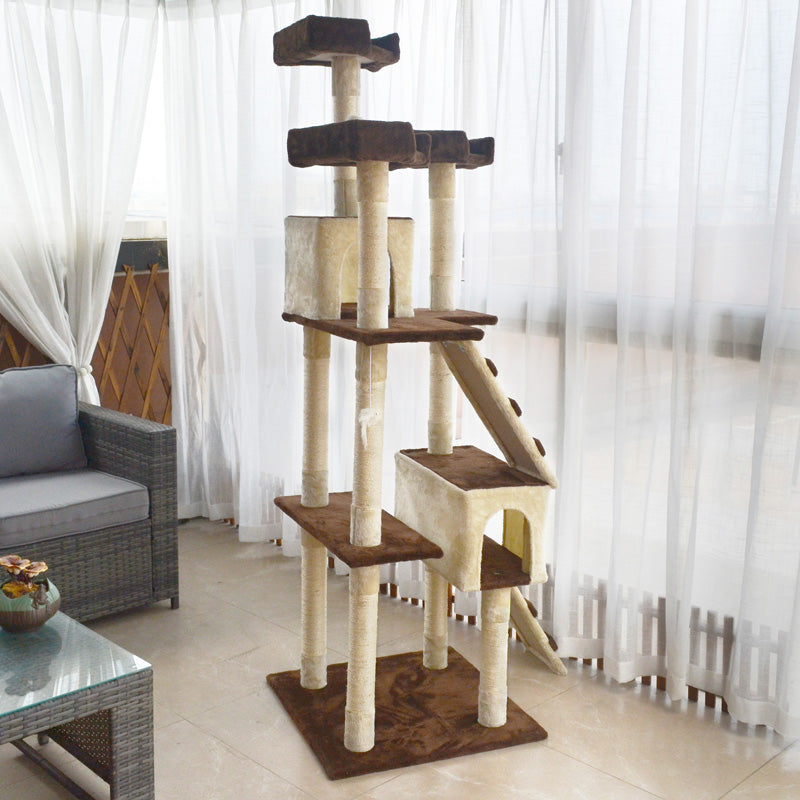 72-inch deluxe multiple perches cat tree