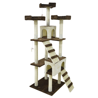 72-inch deluxe multiple perches cat tree