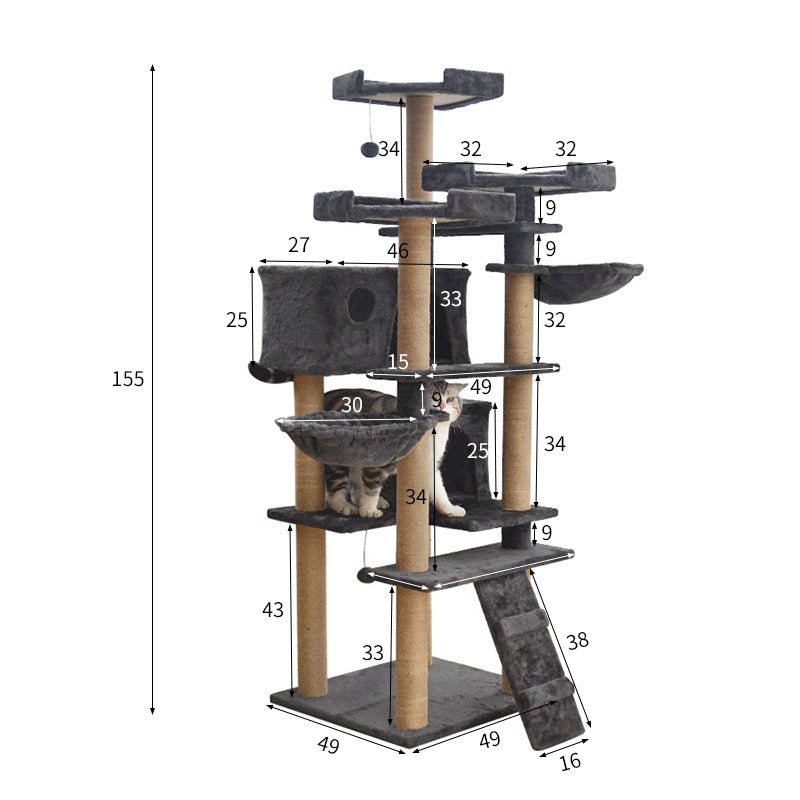 61 inch cat tree for multiple cats