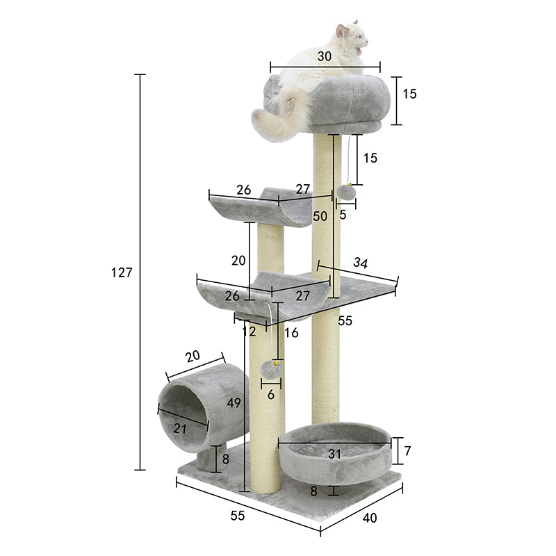 50 inches multi-platform cat tree