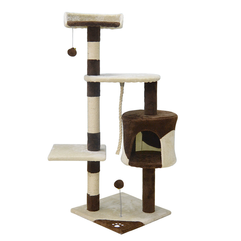 44 inches minimalist color blocking cat tree