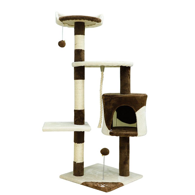 44 inches minimalist color blocking cat tree