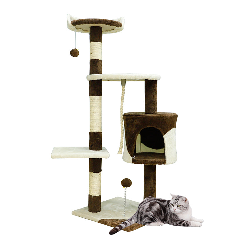 44 inches minimalist color blocking cat tree