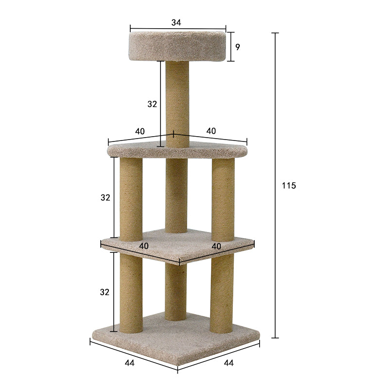 45 inches all wrapped sisal cat tree