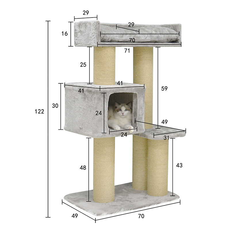 48 inches oversized perch heavy cat tree