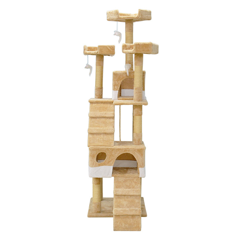 72-inch deluxe multiple perches cat tree