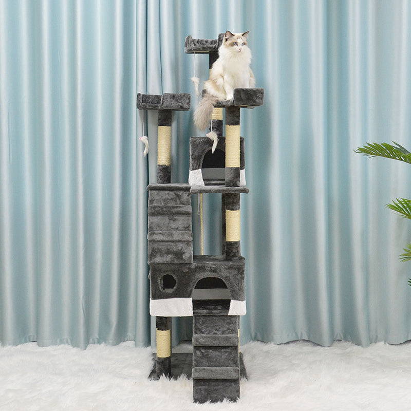 72-inch deluxe multiple perches cat tree