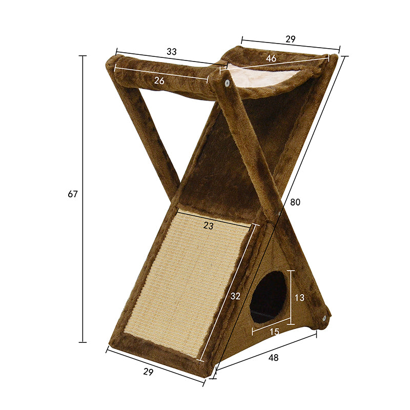 26 inches X-shaped creative cat tree