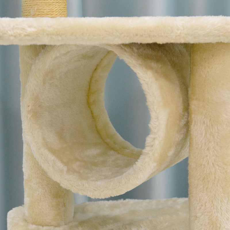 37 inches  Plush Cat Tree With Tunnel