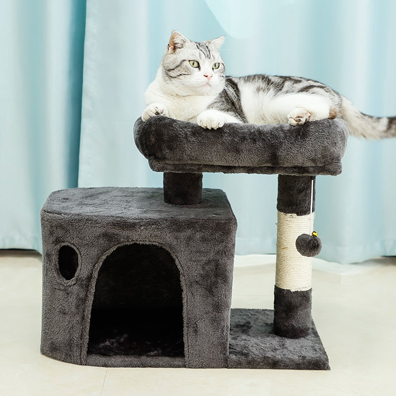 18 inches Plush Cat Tree With Big Perch