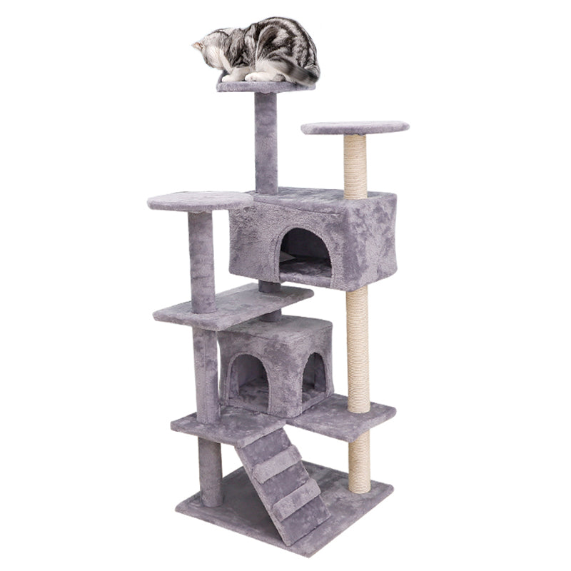 52 inches multiple perches cat tree with condos