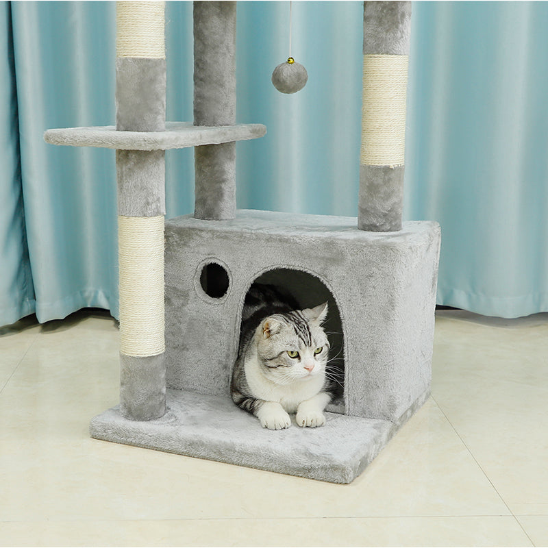 40 inches multiplatform cat tree with big condo