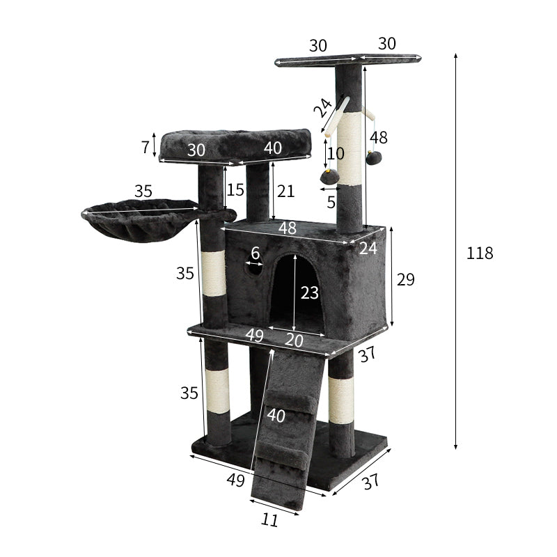 46in cat tower with jump plateform