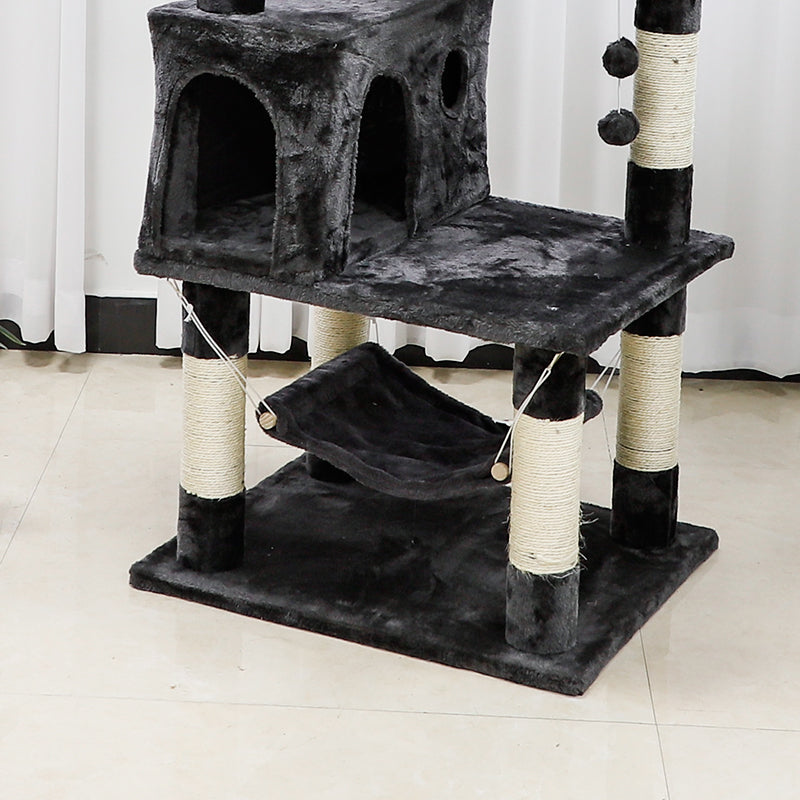 55-inch multifunctional cat activity center for indoor cats