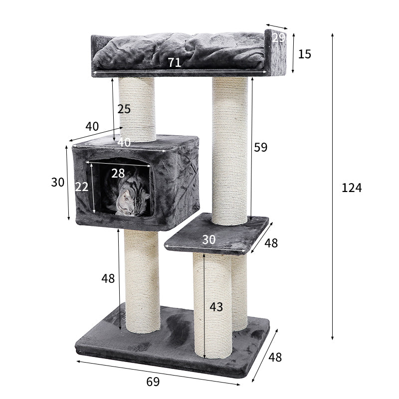 49-inch cat activity center heavy-duty cat tree