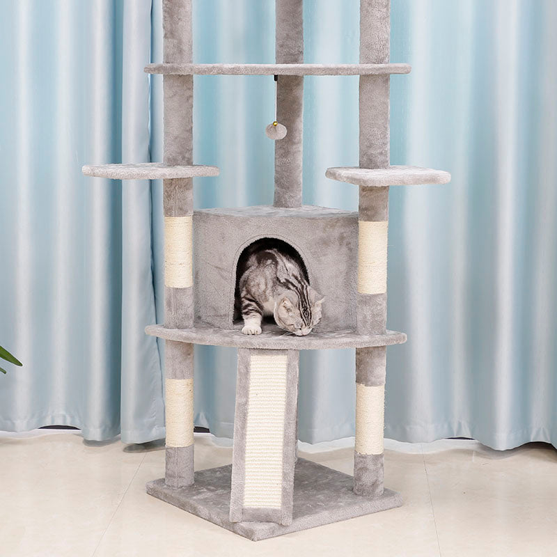 68 inch large cat tower condo with sisal ladder