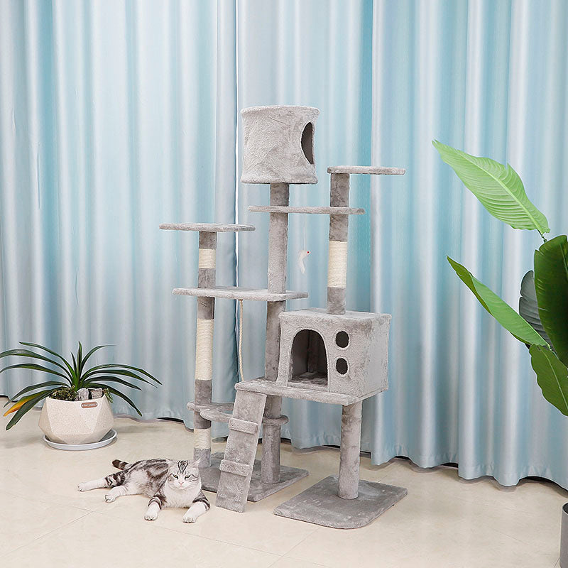 60 inch large cat tower condos for multiple cats