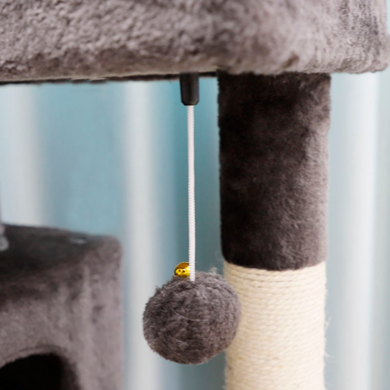 62 inch plush cat tree with 2 condos