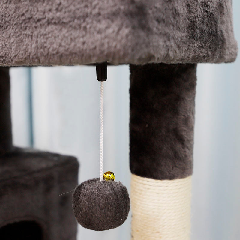 50" faux fur cat tree with condos