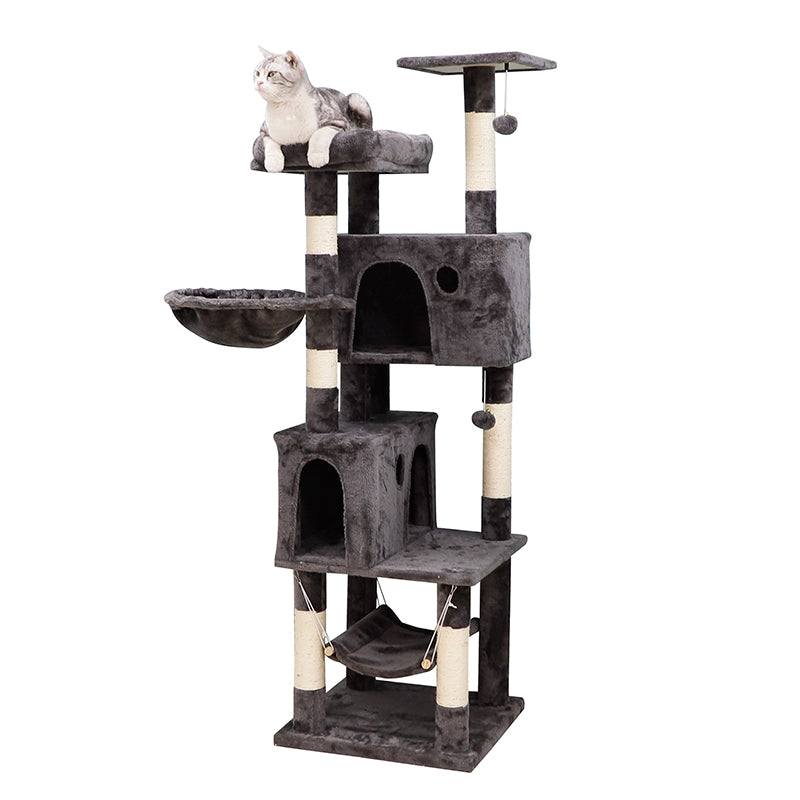 63-inch cat activity center for multiple cats