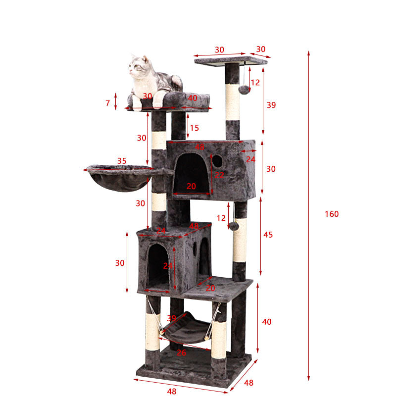 63-inch cat activity center for multiple cats