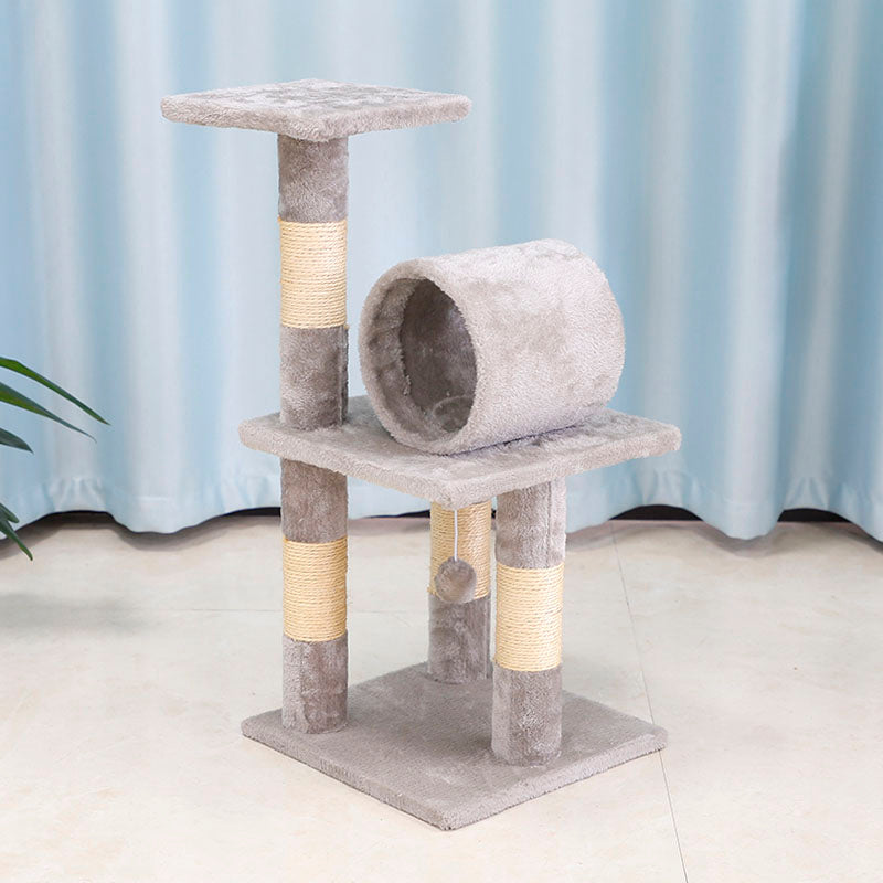 26 inch cat tree with tunnel