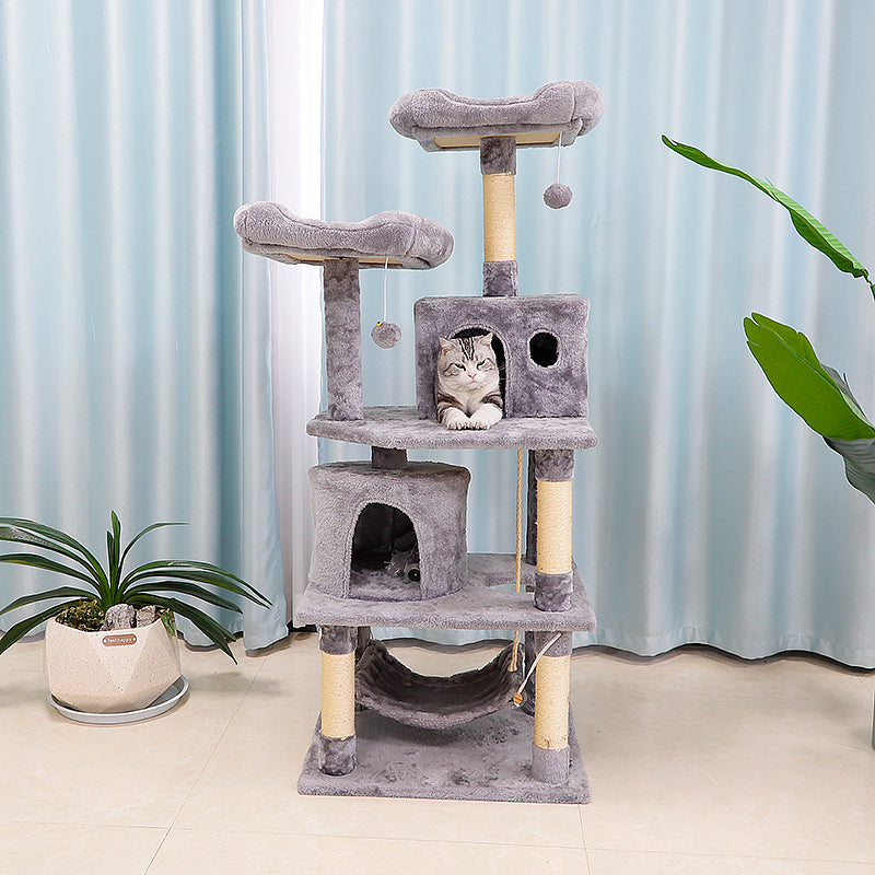 57 inch plush cat tree with condo