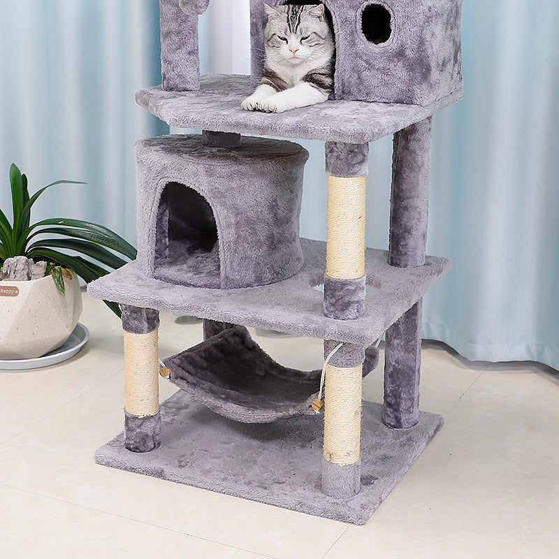 57 inch plush cat tree with condo