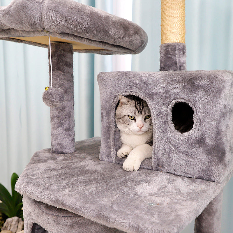 57 inch plush cat tree with condo