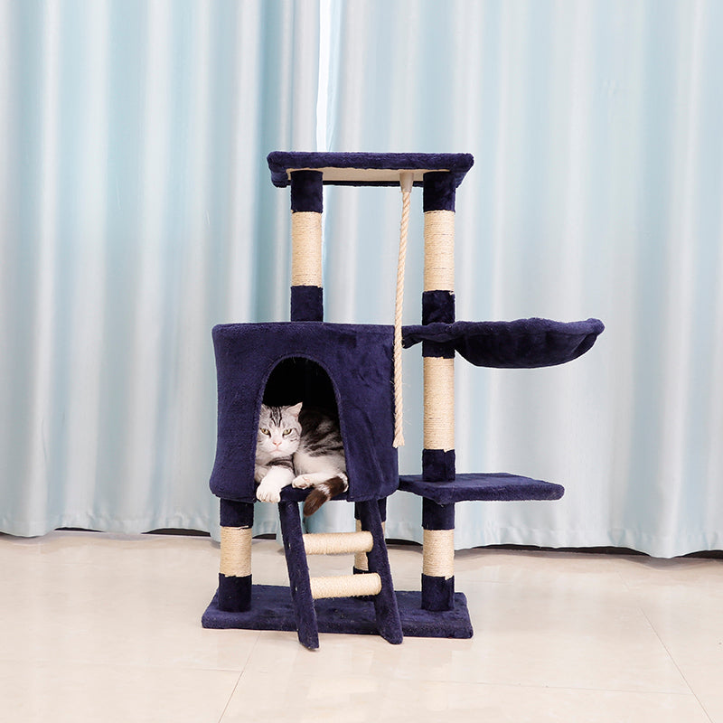 37 inch plush cat tree with round condo