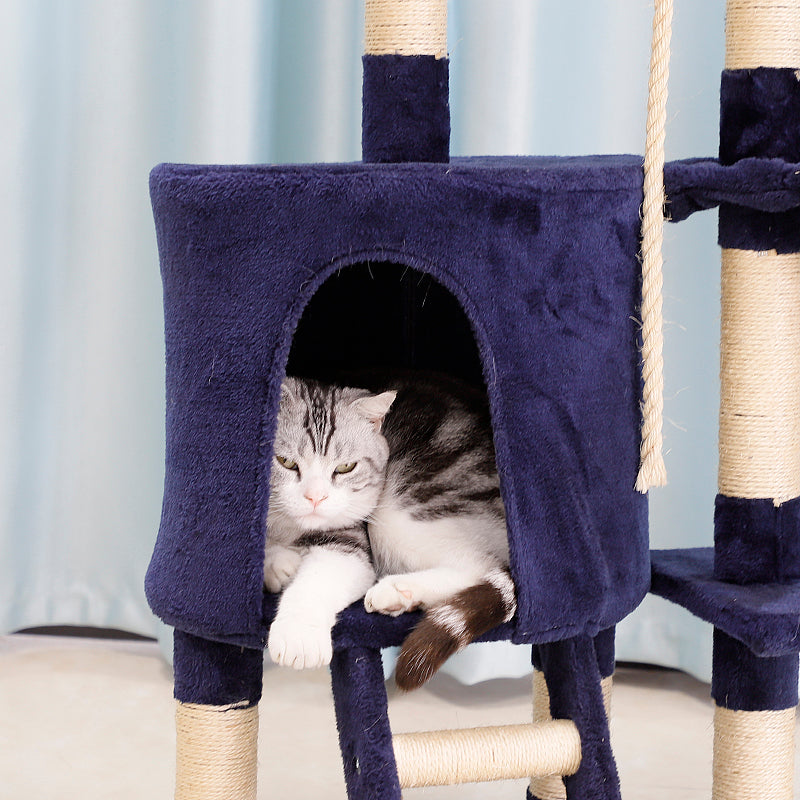 37 inch plush cat tree with round condo