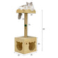 35 inch solid wood cat perch with condo