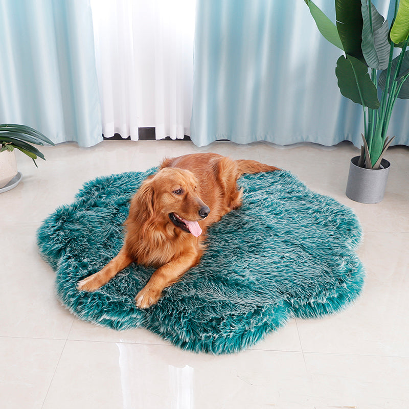 Orthopedic fluffy indoor dog bed