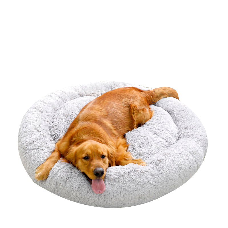 Lux Fur Donut  Dog Bed